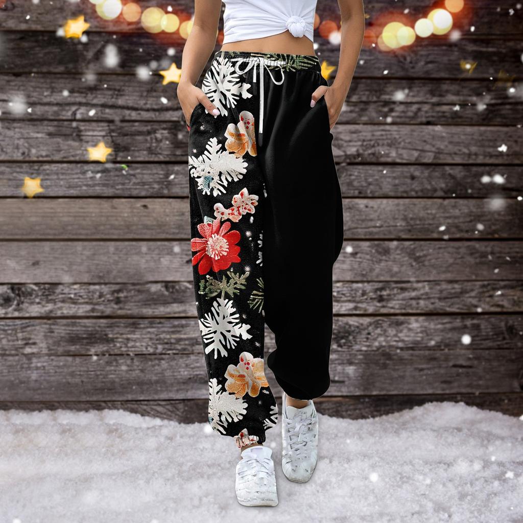 Women's Casual Fashion Sweatpants Christmas Printed Casual Pants