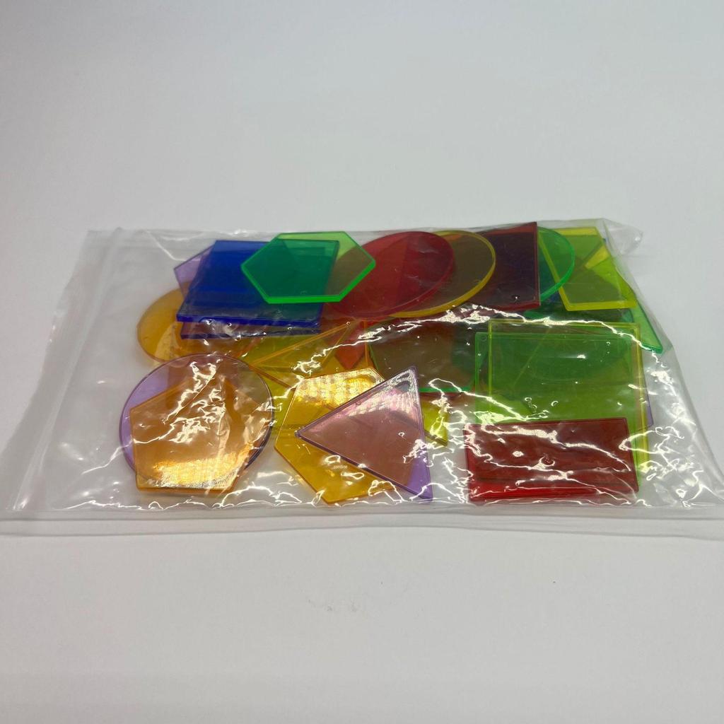 Прозрачные геометрические строительные блоки - развивающие игрушки Монтессори для практического обучения детей раннего возраста