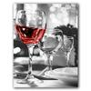 Modern Art Red Wine and Bottles Kitchen Poster Black and White Beverage Food Canvas