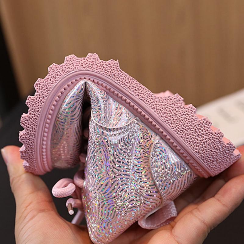 Популярные осенние яркие кожаные модные ботинки в западном стиле для маленьких девочек, универсальные короткие сапоги с низкой трубкой