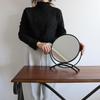 Настольное зеркало с вращением на 360 градусов для макияжа, черное зеркало, двустороннее зеркало,