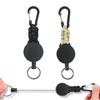 [DMEEK] набор из 2 брелоков-рулеток с карабином Эластичный брелок-рулетка Многофункциональный прочный Максимальная длина 60 см Защита от потери Металлический трос Подвесной для имени