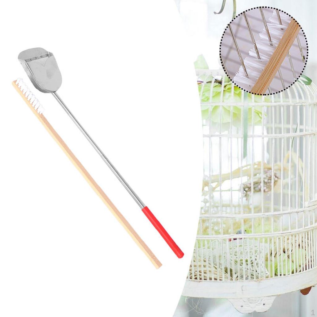 Набор совков для удаления птиц и щетка для чистки для ара