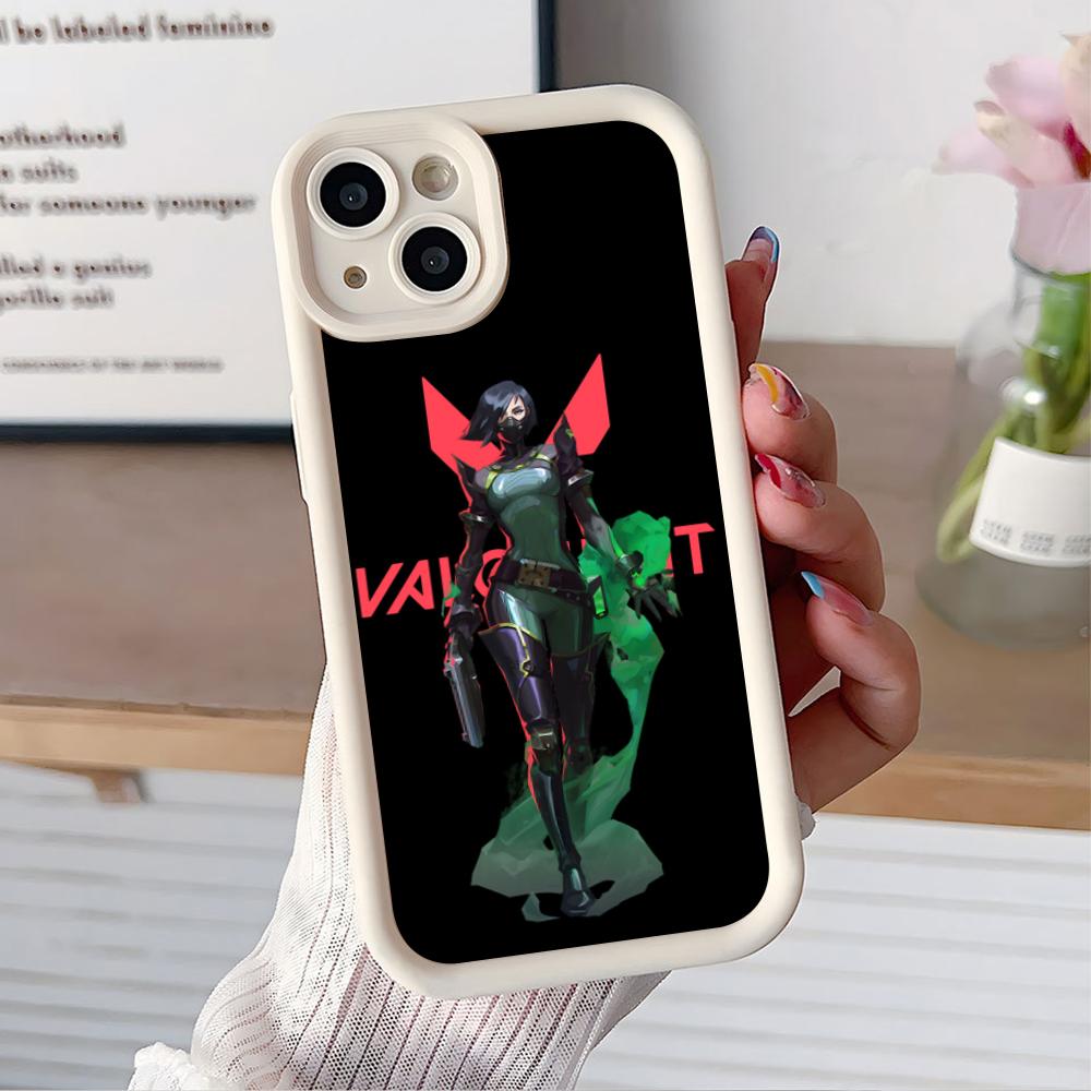 Valo Viper Phone Case for iPhone 17 16 15 14 13 12 11 Air Pro Max Plus White Soft TPU Shockproof Cover
