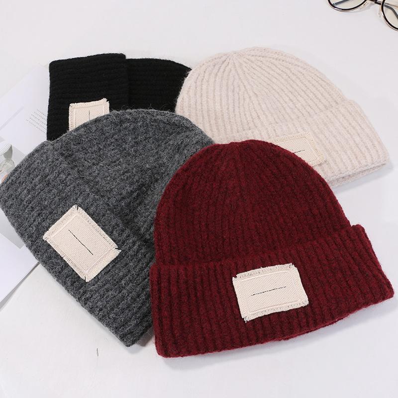 Hats for Women In Autumn and Winter Warm Face Showing Small Wool Hat Big Head Versatile Ear Protection Knitted Hat Student Korean Style Cold Hat Men