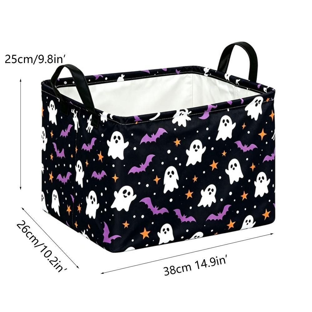 Clothing Box Halloween Snack Baskets Large-capacity Bat Storage Bin New Boo Basket for Room Decor
