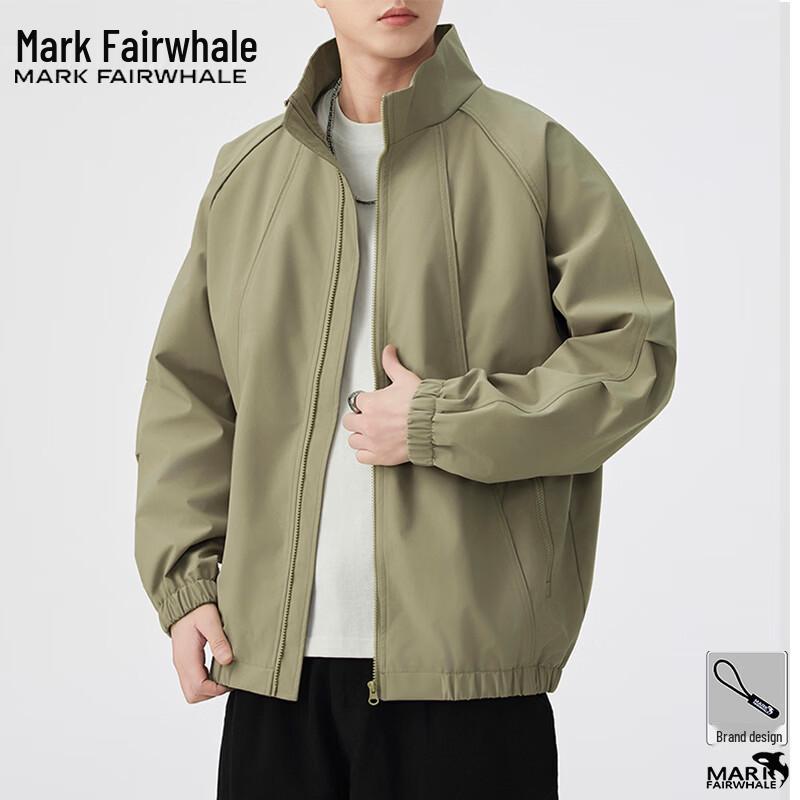 MARK FAIRWHALE Men's American Style Stand-Collar Casual Workwear Jacket