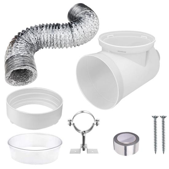 Комплект окон с сухой вентиляцией и вентиляционным шлангом для сушилки Регулируемые вентиляционные панели для оконной сушилки Быстрая установка Надежный комплект оконных вентиляционных отверстий