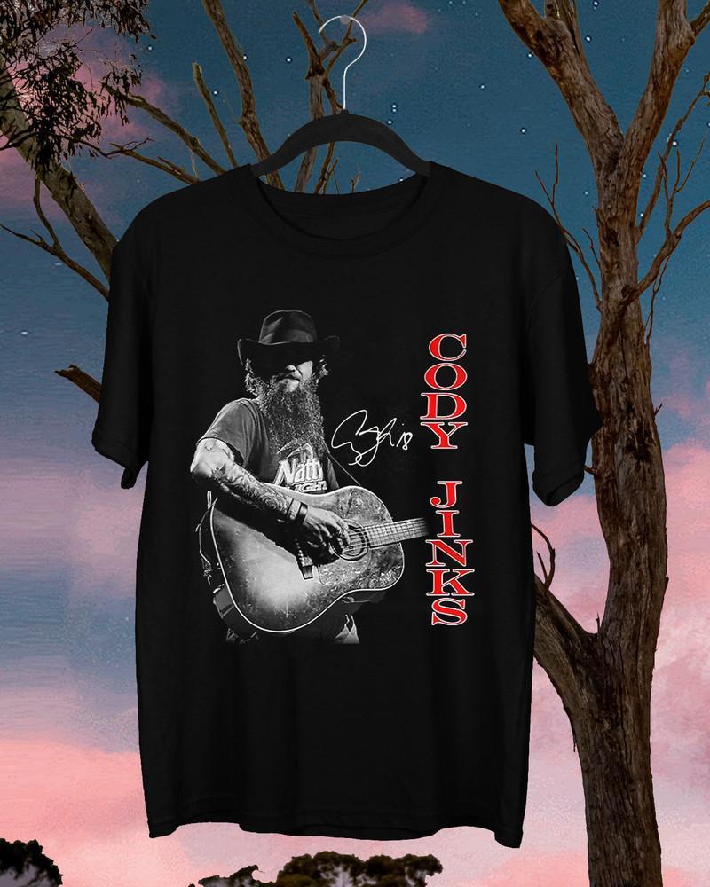 Футболка с коротким рукавом Cody Jinks, подписанная, хлопковая, черная, все размеры, QQ1244, унисекс
