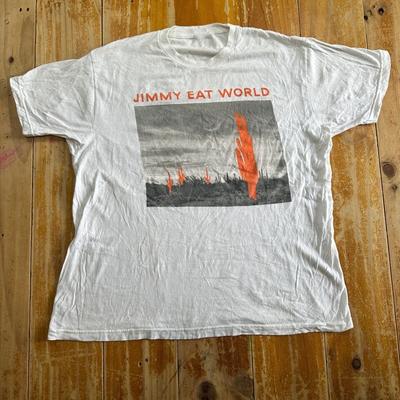 Футболка взрослая унисекс хлопковая Jimmy Eat World Band White Cactus UU604