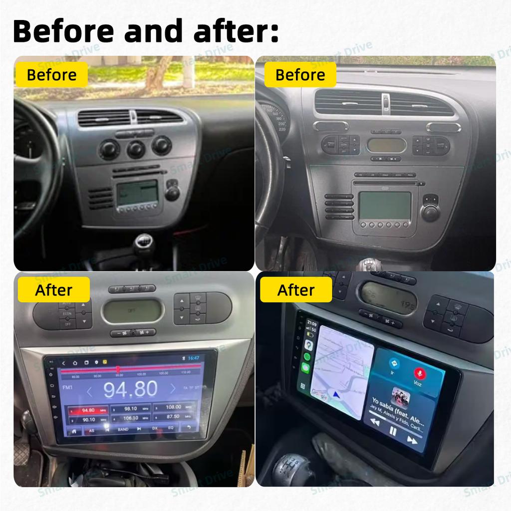 Car Radio For Seat Leon 2 MK2 2005 - 2012 Car Multimedia Player Android Carplay Auto GPS Navigation Head Unit Stereo 2 Din 4G uio321