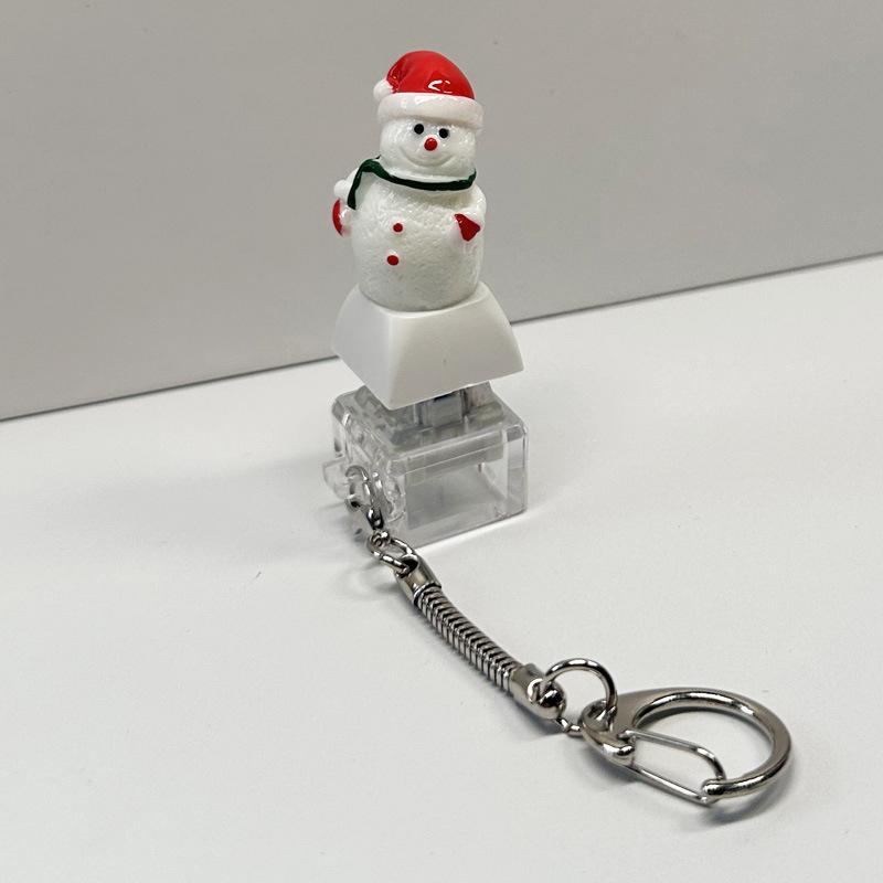 Mini Christmas Keyboard Keychain Fidget Toy Anti-Anxiety Stress Relief Sensory Toy for Kids Adults Holiday Party Gift