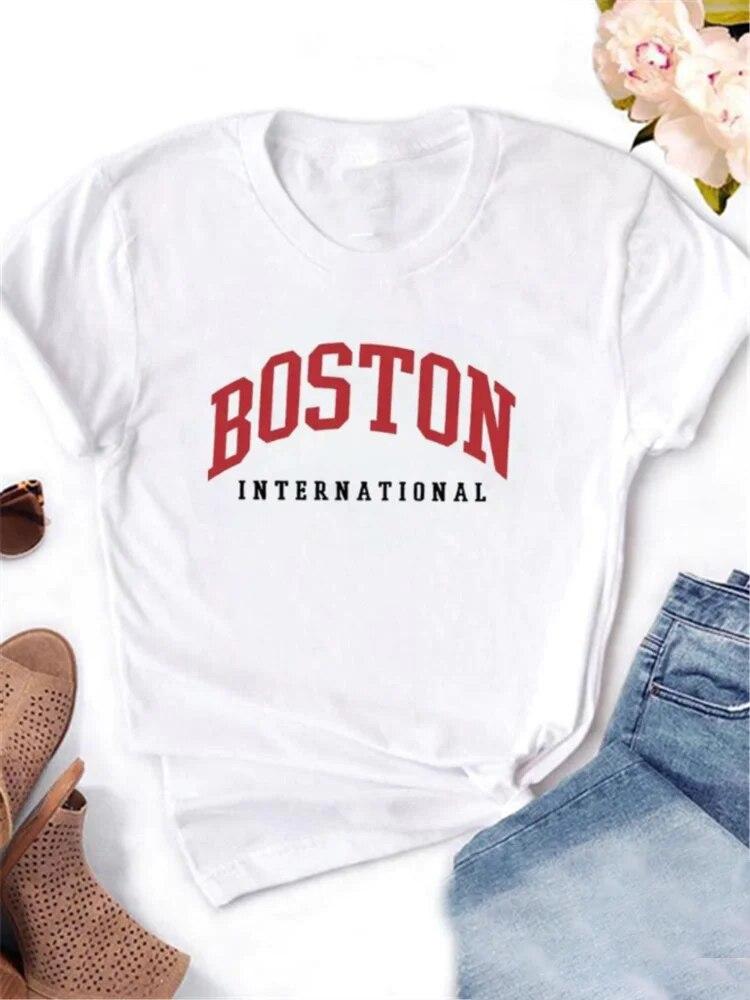 Brooklyn Print Women T-shirt Funny T Shirts Women Leisure Streetwear Tshirt Camisas Mujer Cute Young Girl T Shirt