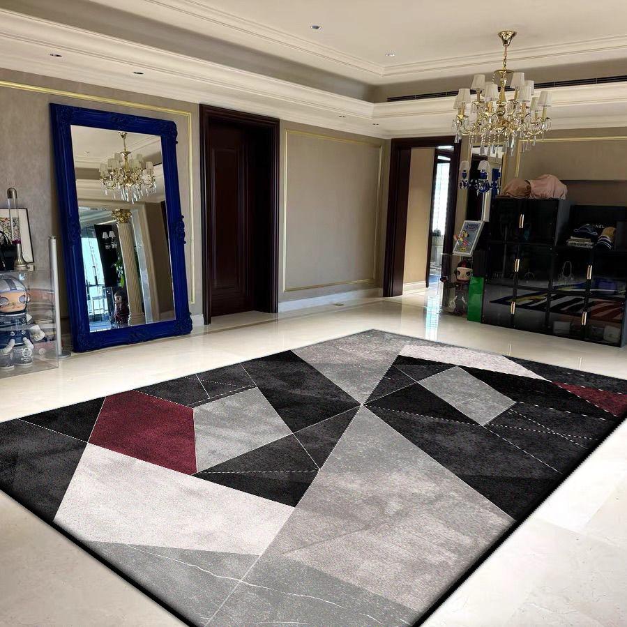 Геометрические ковры большой площади для гостиной, украшение, бытовые складные моющиеся ковры для спальни 200x300, мягкий напольный коврик для лаунжа