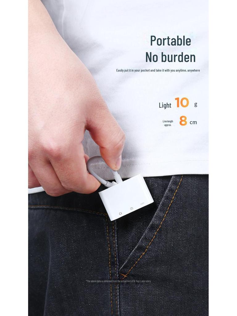 Biaz OTG Adapter: Charge & Play Music Via Lightning, USB, & 3.5mm Audio Converter.