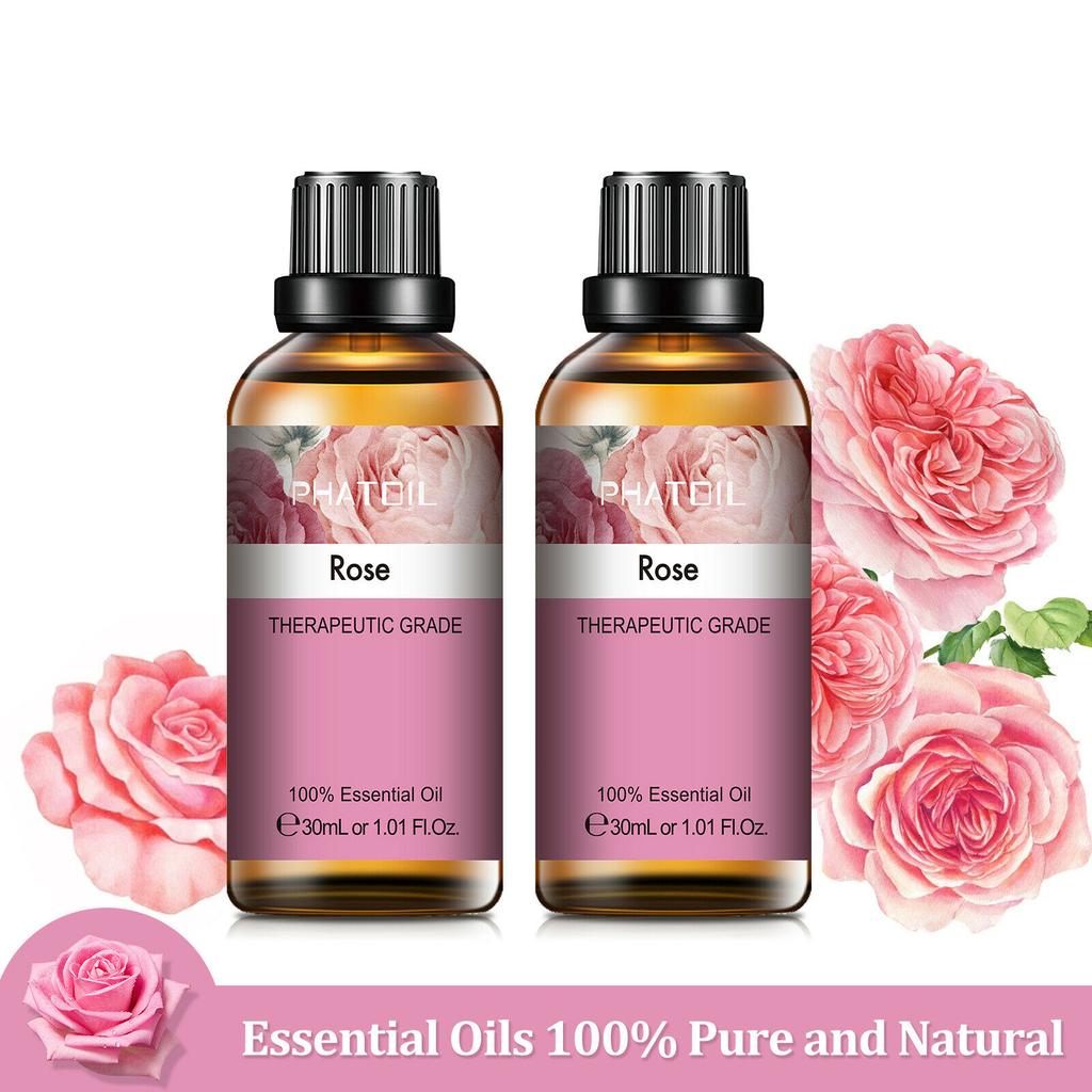 PHATOIL 30ML Rose Chamomile Fragrance Oils for Diffuser DIY Perfume Skin Care Spa Massage Improve Sleep Clary Sage Essential Oil Aromatherapy