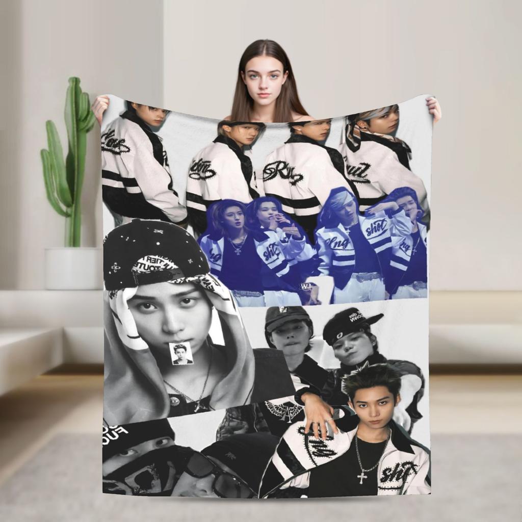 Kpop Group Lngshot  Printed Blanket For Men Women Ultra Soft  Throw Blankets for Bed 50x60 Inches Multi-size