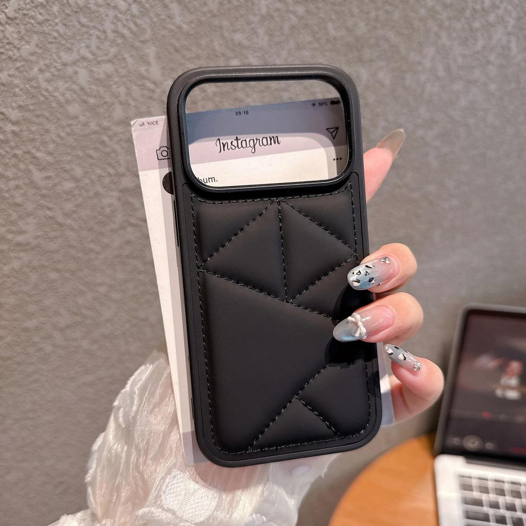 Креативный чехол для телефона IPhone 17 Promax для Apple 16 Все включено Противоударный Треугольный Кожаный Чехол-куртка