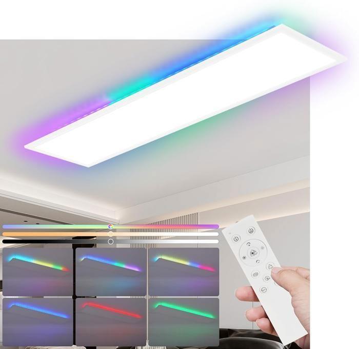 Plafonnier LED - NETTLIFE - LED 100x25 - 24W - RGB à intensité variable - Télécommande