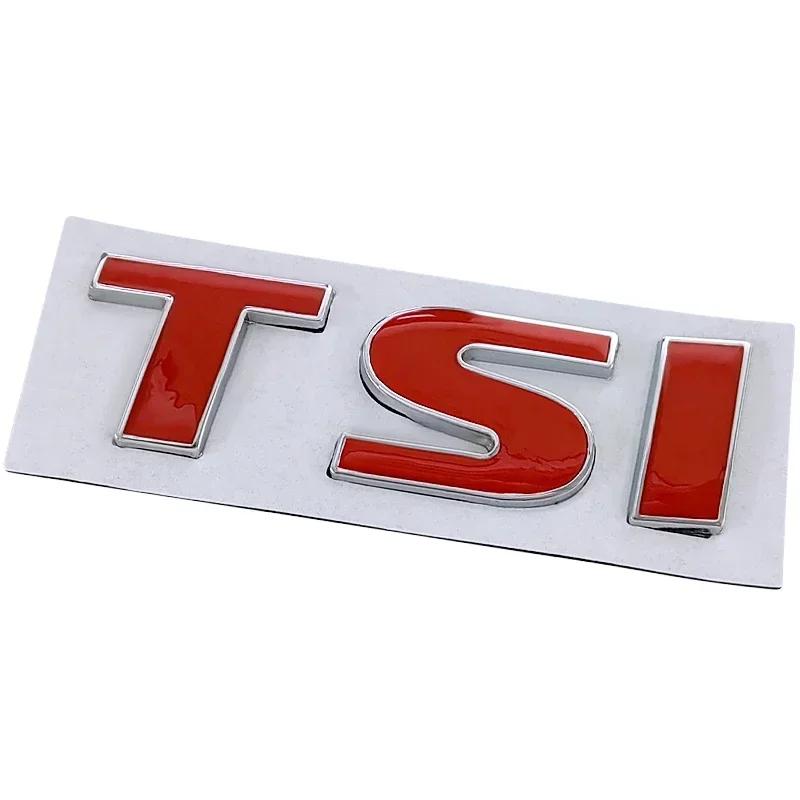 Metal TSI Car Body Side Emblem Rear Trunk Badge Sticker for Volkswagen VW Touareg Tiguan Polo Vento Golf Passat Jetta Sagitar