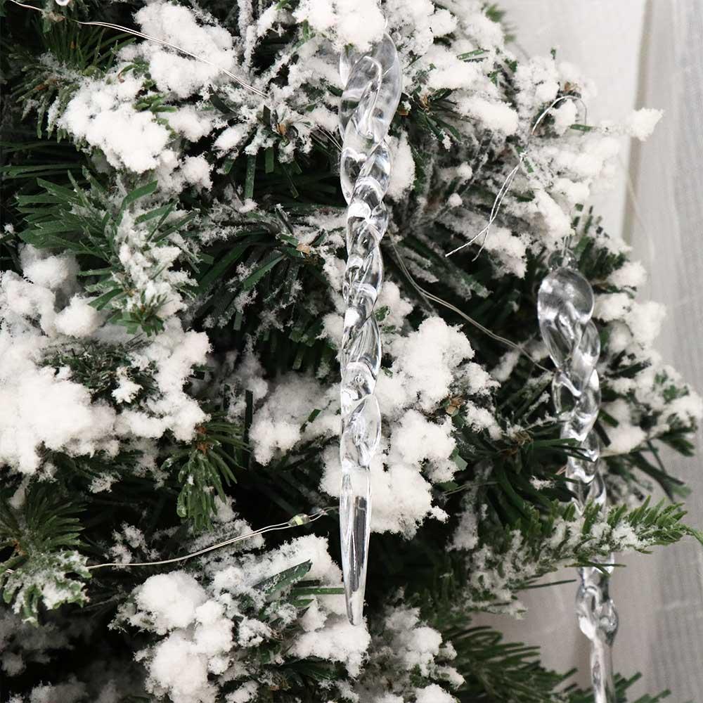 12Pcs Acrylic Thread Christmas Tree Pendants Hanging Christmas Tree Drop Ornament  Noel Navidad