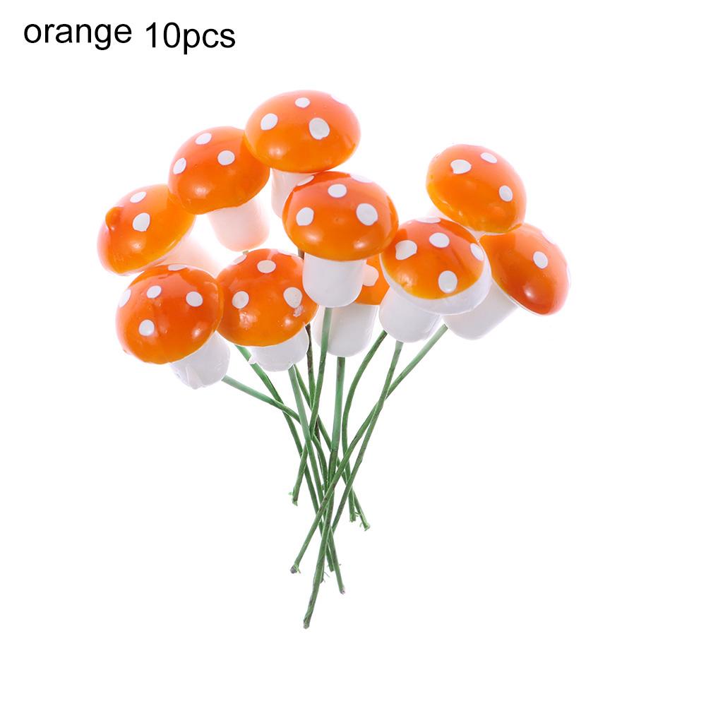 Moss Decoration Stakes Artificial Foam Mini Mushroom Miniature Figurine Potted Plants Decor