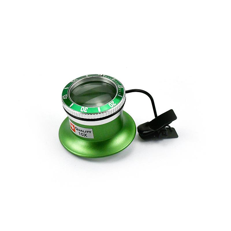 New 10X Ultra Clear Magnifying Glass Lens Loupes Aluminum Alloy Body Watch Repair Tool Magnifier for Watchmakers