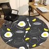 1pc Egg Foods Office Round Rug, Non-slip, Soft and Durable Office Rug for Interior Decoration, Perfect for Office, Beautiful Decoration yy260323082