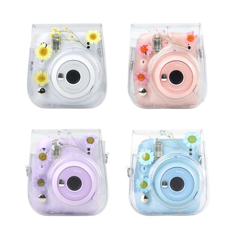 Для Mini 11 Кристально Прозрачный Защитный Чехол Сумка для Мгновенной Камеры Чехол со Ремешком Замена