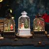 Christmas Decorations Night Light Portable Small Oil Lamp Falling Snow Music Box Music Box Scene Arrangement Craft Gifts