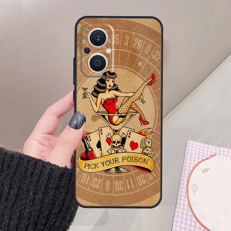 Sailor Retro Art Funda For OPPO Reno 11 12 13 14 Pro 11F 12F 13F 14F 7 8 Lite OPPO Find X9 X6 X5 X8 Pro Case