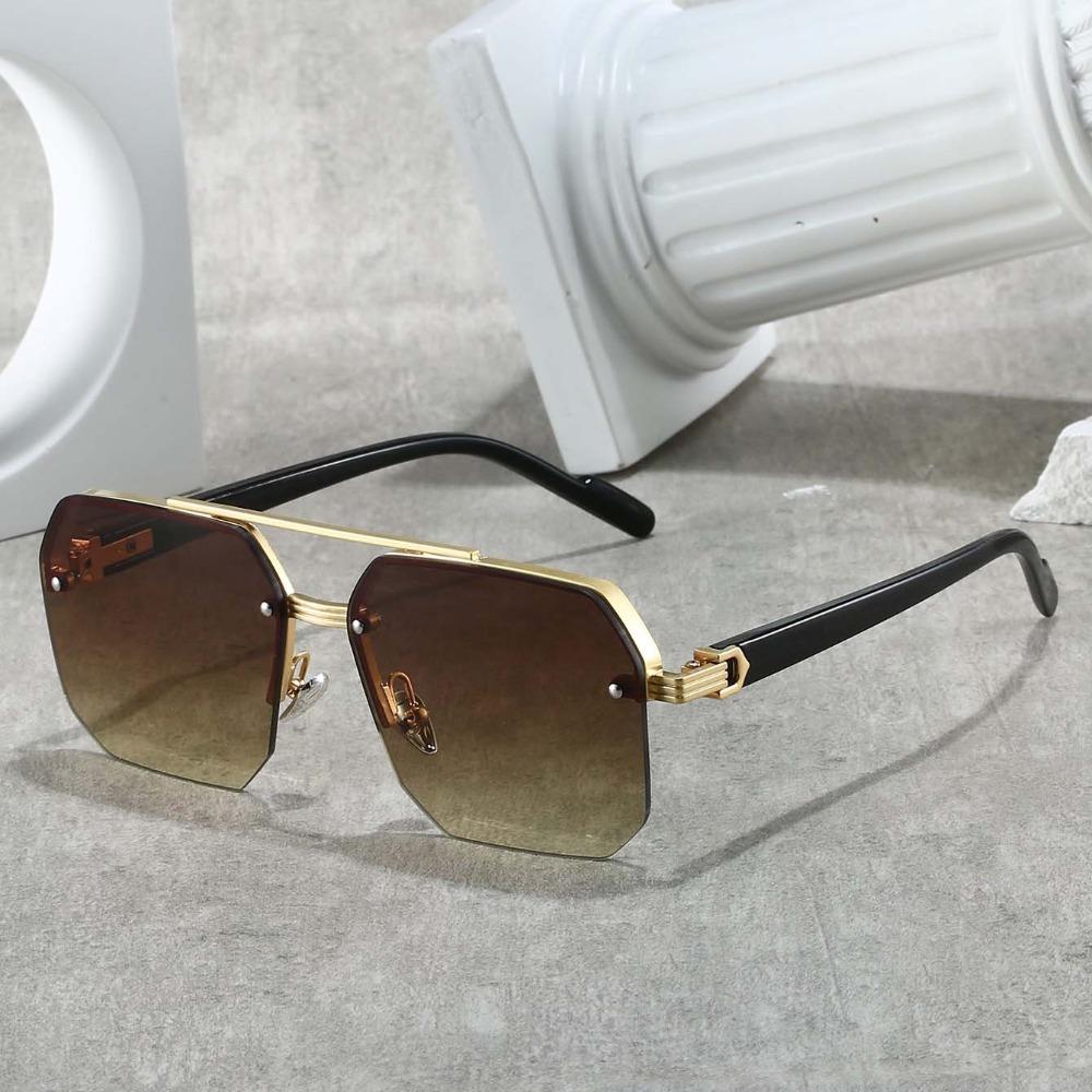 UV400 Men Zinc Zinc Alloy Sunnies Classic Anti-UV Glasses Catwalk Women HD Sunglasses Business