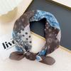Cotton And Linen Small Square Scarf Silk Scarf Women'S Spring And Autumn New Style Artistic And Versatile Fashionable Temperament Headband Scarf