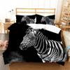 Cartoon Jungle Animal Bedding Three-Piece Quilt Cover
