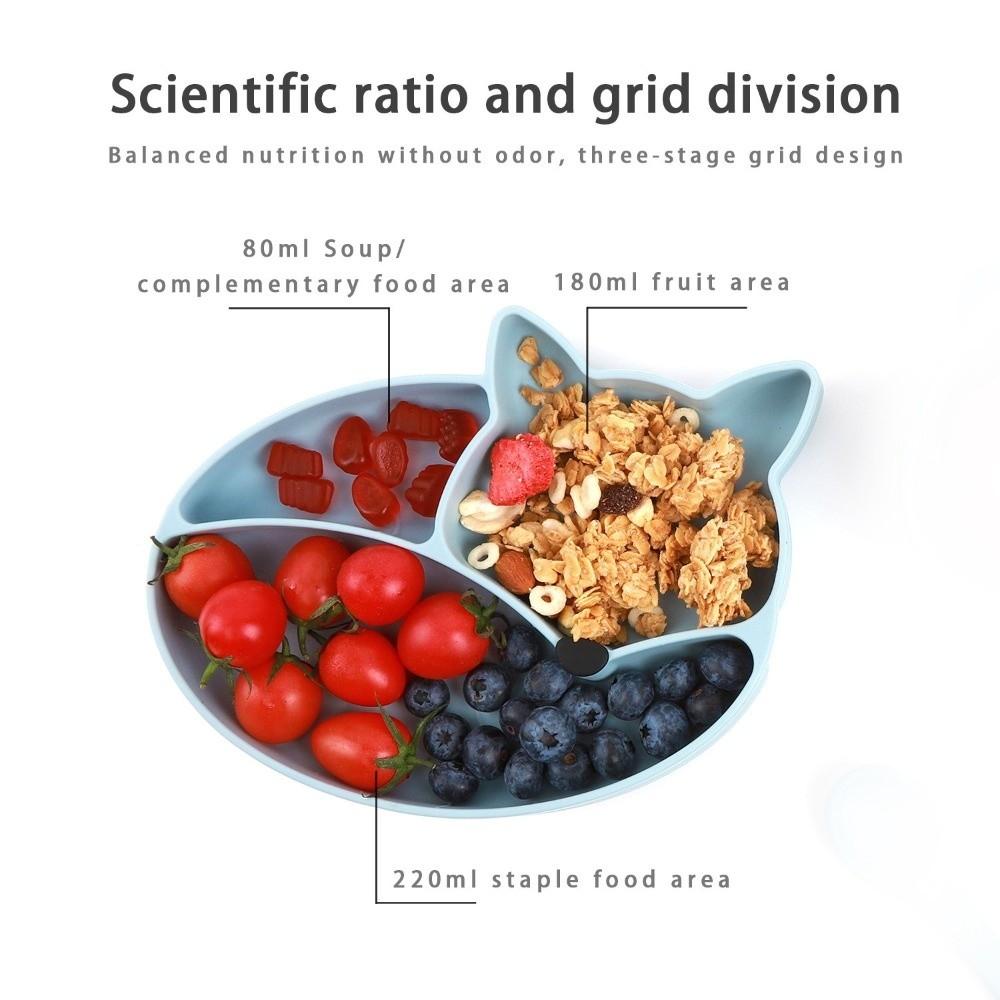 Food Grade Baby Bowls Silicone Baby Plates Premium Grip Dish for Toddler