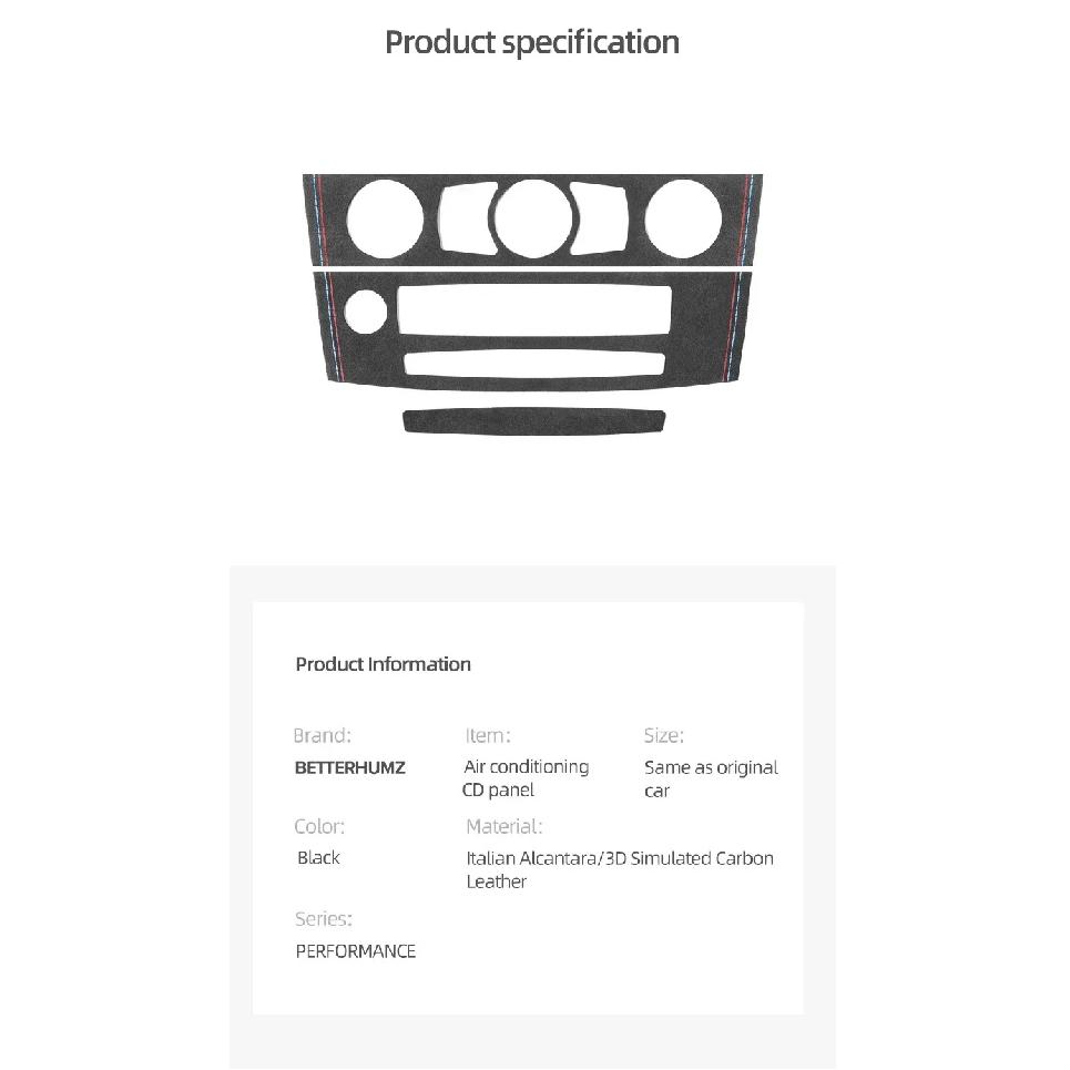 Для BMW 5 серии E60 2004-2009 Углеродное волокно Центральная консоль Панель CD Рамка-наклейка Декор салона автомобиля Аксессуары для тюнинга
