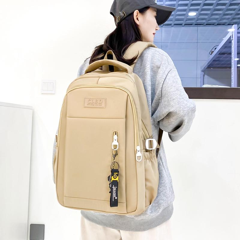 Школьный рюкзак для младших и старших школьников, рюкзак большой емкости, однотонный рюкзак