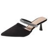2024 Summer New Fashion Rhinestone Pointed Slippers Fashion Sexy Sandals Women High-heeled Shoes Pumps