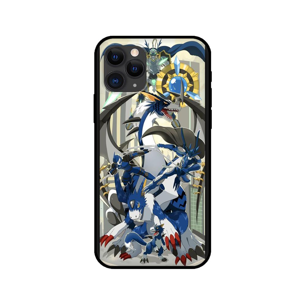 Черный чехол из ТПУ для iPhone 5 5S SE 2020 6 6S 7 8 plus x 10 XR XS 11 12 mini pro MAX задняя крышка японского аниме Digimon
