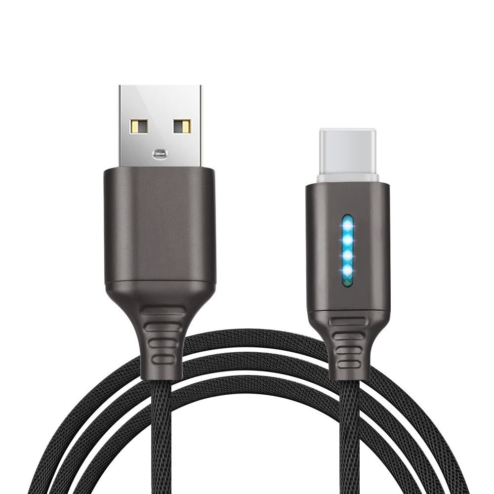 Автоматическое отключение Android Type C Быстрая зарядка USB Зарядное устройство Линия синхронизации данных Автоматическое отключение Кабель