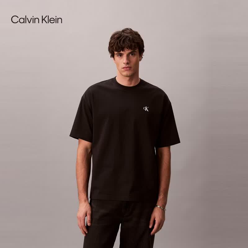 Calvin Klein Jeans Men's CK Print Cotton Crew Neck T-Shirt