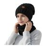 2Pcs/Set Women Hat Scarf Set Solid Color Twist Texture Warm Thermal Knit Hat Neck Scarf Set Winter Outdoor Accessories