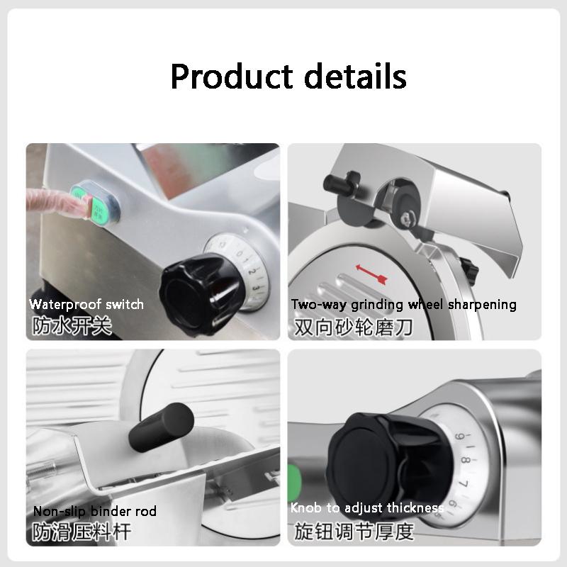 10-дюймовый полуавтоматический набор ножей для нарезки мяса, электрическая машина для нарезки свежезамороженных бараньих рулетов