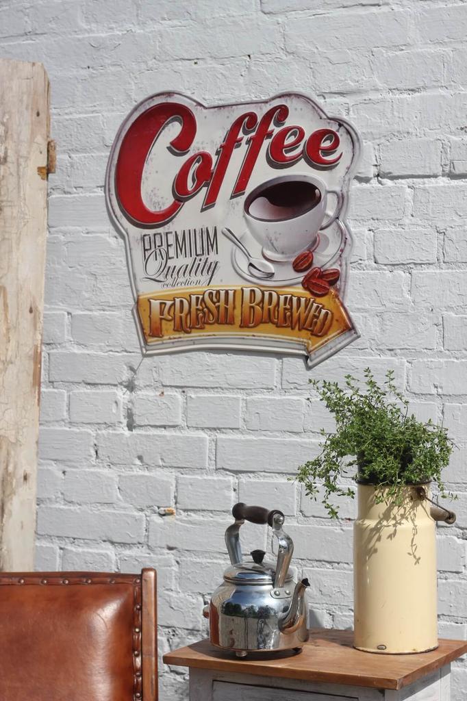 Vintage coffee sign retro style tin sign