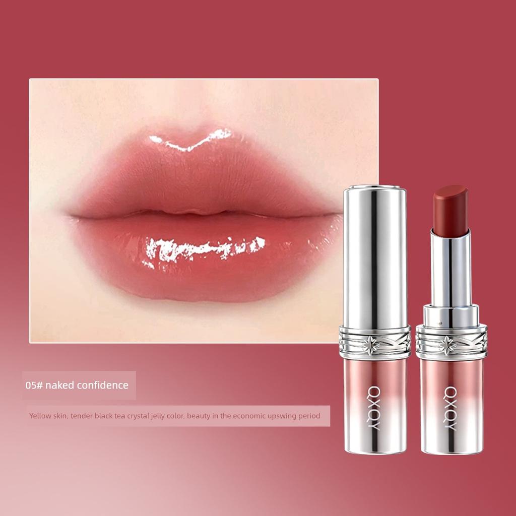 Water-Gloss Mirror Lip Gloss Lipstick for Women, Long-Lasting, Non-Fading, Waterproof, Non-Stick, Natural-Looking Solid Lip Gloss, Non-Transferable
