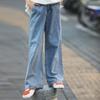 Джинсы для девочек Тонкие осенние брюки Повседневные прямые брюки Большие детские мягкие свободные брюки с широкими штанинами