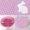 Embroidery Easter Rabbit Basket Plaid Easter Gift Basket Reusable Toys Storage Bag  Nursery Storage
