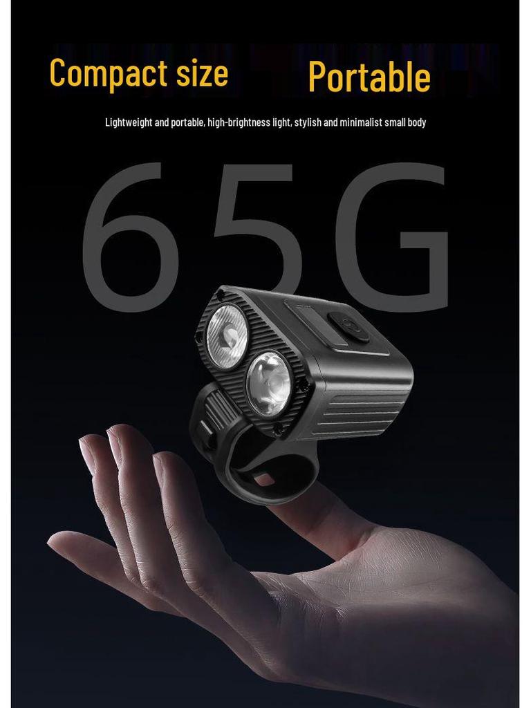 Перезаряжаемая мини-фара для велосипеда с высоким световым потоком для ночной езды