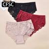 CFSC женское нижнее белье большого размера, однотонное нижнее белье с принтом, кружевные трусики большого размера
