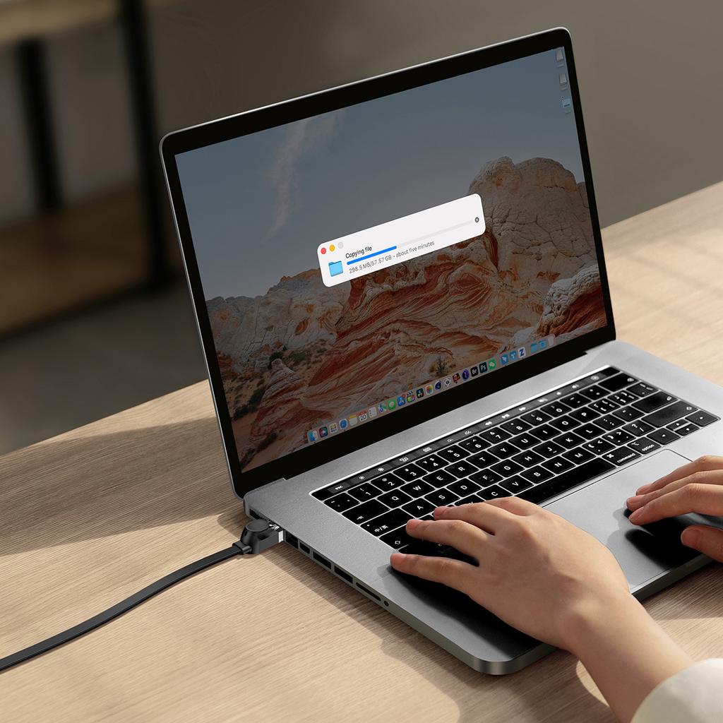 Baseus 15m High-Speed Flat Ethernet RJ45 Cable, 1Gbps, Black (Model: WKJS000301)